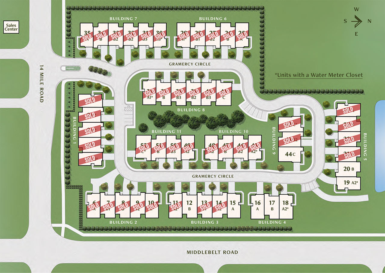 Gramercy Ridge Site Plan | West Bloomfield New Construction